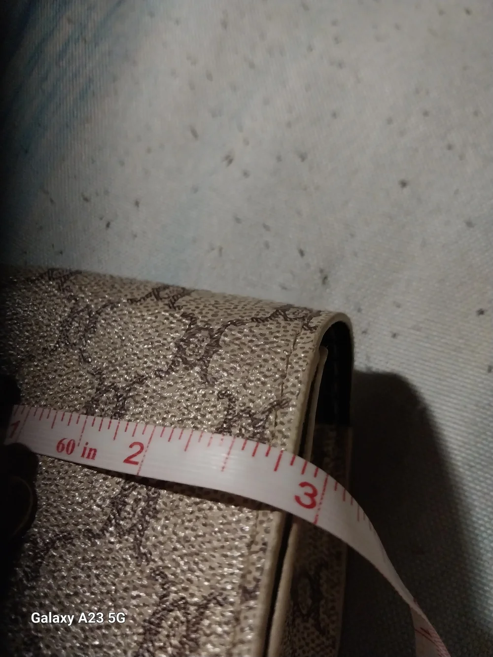 Unbranded Faux Pearl Wristlet Mini Bag/Lipstick Holder/Wallet- Beige Monogram